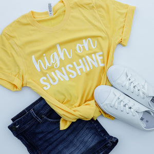 High on Sunshine Adult T-Shirt