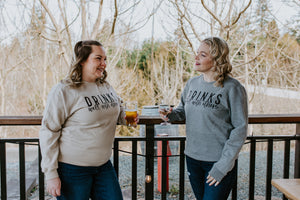 Drinks Well with Others Adult Crewneck